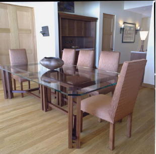 Link to Afrormosia/Peruvian Walnut/Anigre and Glass Dining Tables project Page