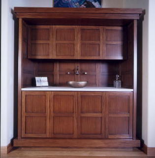 Link to Afrormosia Wet Bar Buffet project Page