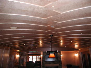 Quarter Figured Maple Cabinets,Ceiling and Wall Panels