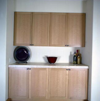 White Oak Qtr Flake Kitchen Cabinets
